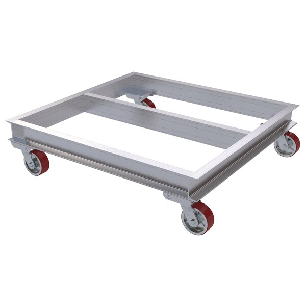 Aluminum Channel Dolly 40Wx42x6H In. 900 lb Capacity